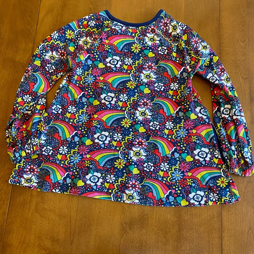 EUC Mini Boden Long Sleeve Tunic Shirt With Pockets size 7/8